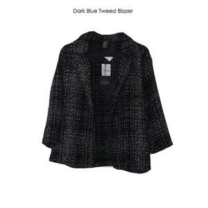 Bobeau Dark Blue Tweed Blazer by Nordstrom Rack